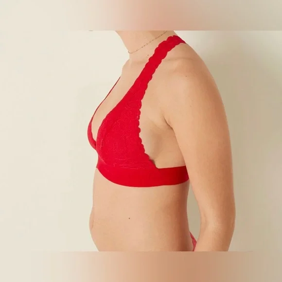 PINK - Lace Halter Bralette - Picture 10 of 10